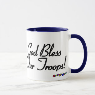 Caneca Bandeira americana - deus abençoe nossas tropas!