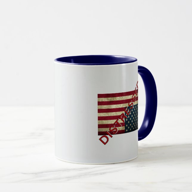 Caneca Bandeira Americana no Café Mug em Perigo (Frente Esquerda)