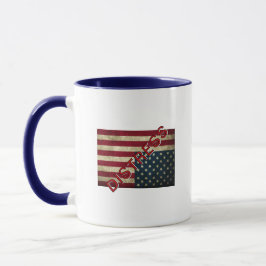Caneca Bandeira Americana no Café Mug em Perigo
