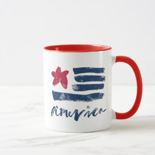 Caneca Bandeira americana Paintstrokes