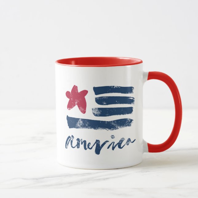 Caneca Bandeira americana Paintstrokes (Direita)