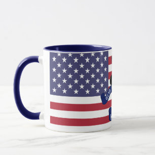 Caneca Bandeira Americana Patriótica