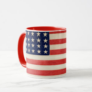 Caneca Bandeira Americana Patriótica Vintage, Quatro de J