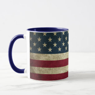 Caneca Bandeira Americana Patriótica Vintage, Quatro de J