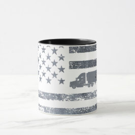 Caneca Bandeira Americana Personalizada com caminhão