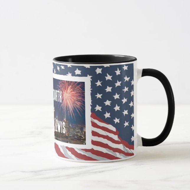 Caneca Bandeira Americana Personalizada Distendida (Direita)