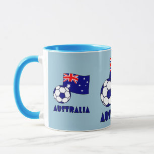 Caneca Bandeira Azul da Bola de Futebol da Austrália Fund
