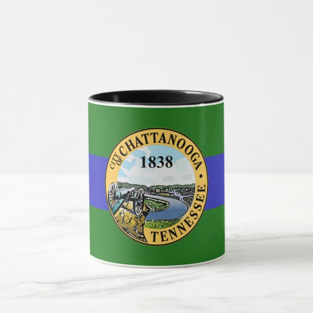 Caneca Bandeira da cidade de Chattanooga (Centro)