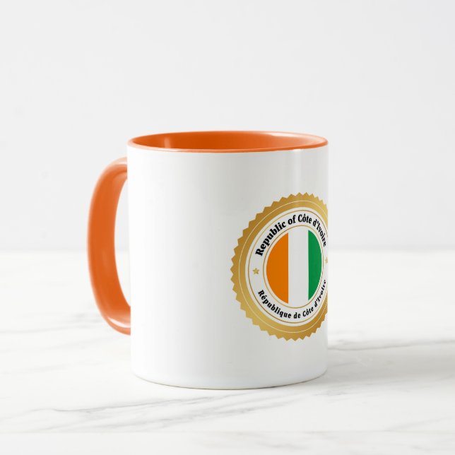 Caneca Bandeira da Costa do Marfim (Frente Esquerda)
