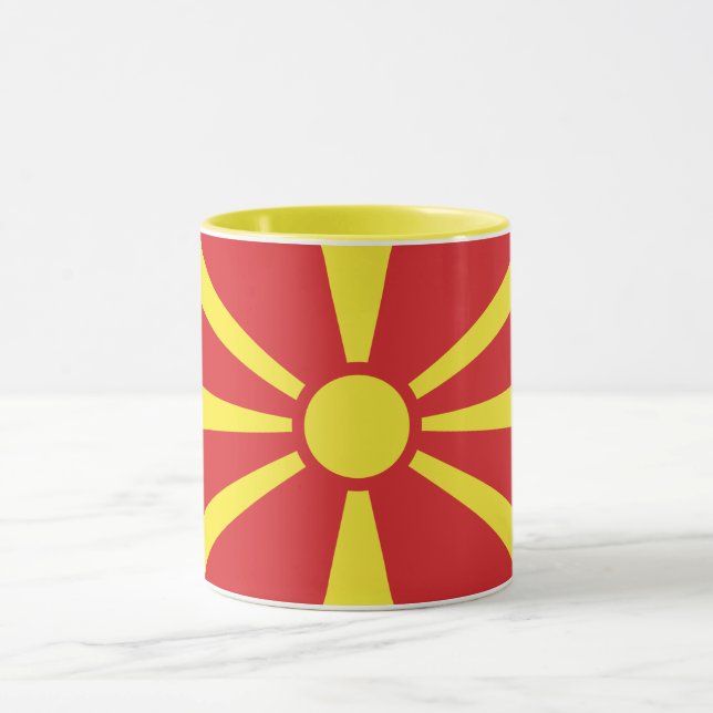 Caneca Bandeira da Macedônia do Norte (Centro)