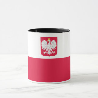 Caneca Bandeira da Polônia (com brasão de armas)