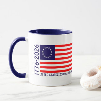 Caneca Bandeira de Betsy Ross do aniversário dos EUA