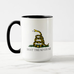 Caneca Bandeira de Gadsden Não Pise em Mim Libertário Ama
