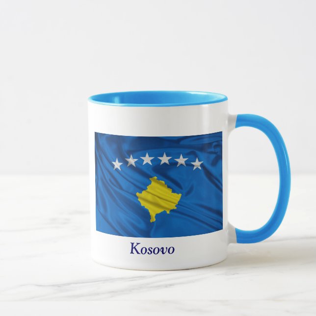 Caneca Bandeira de Kosovo (Direita)