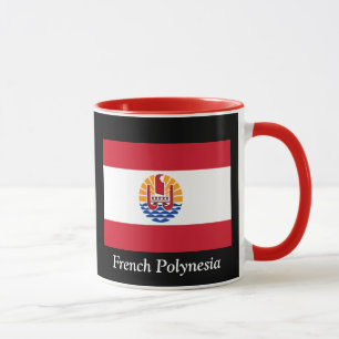 Caneca Bandeira de Polinésia francesa
