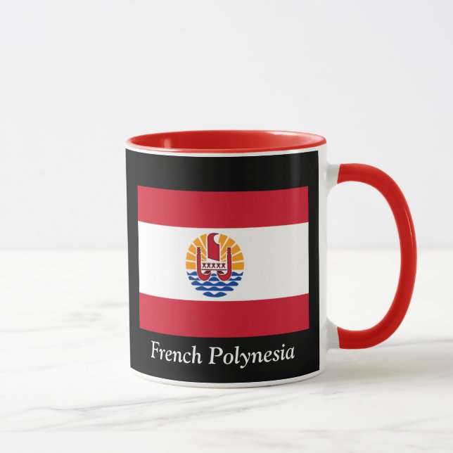 Caneca Bandeira de Polinésia francesa (Direita)