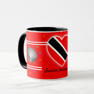 Caneca Bandeira de Trinidad e Tobago & Steelpan (Seu Nome