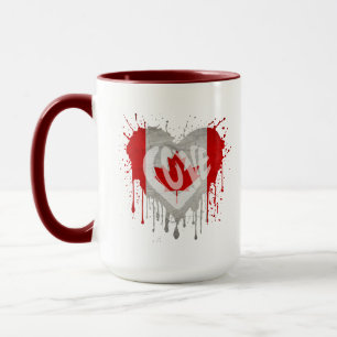 Caneca Bandeira do Canadá do Amor
