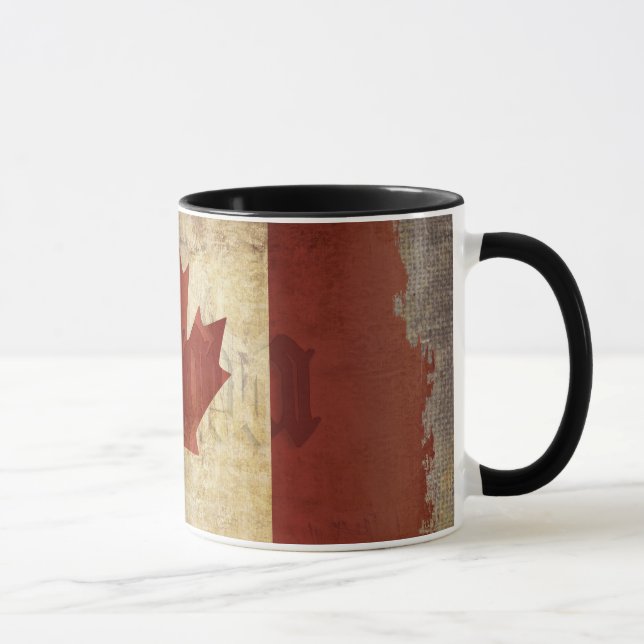 Caneca Bandeira do Canadá / Grunge... (Direita)