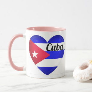 Caneca Bandeira do Coração de Cuba
