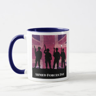 Caneca Bandeira do Dia das Forças Armadas do Reino Unido