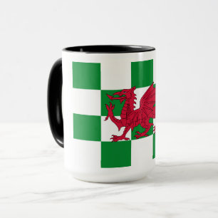 Caneca Bandeira do Dragão Céltico Vermelho Místico do Paí