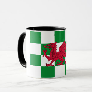 Caneca Bandeira do Dragão Vermelho Místico Celta do País