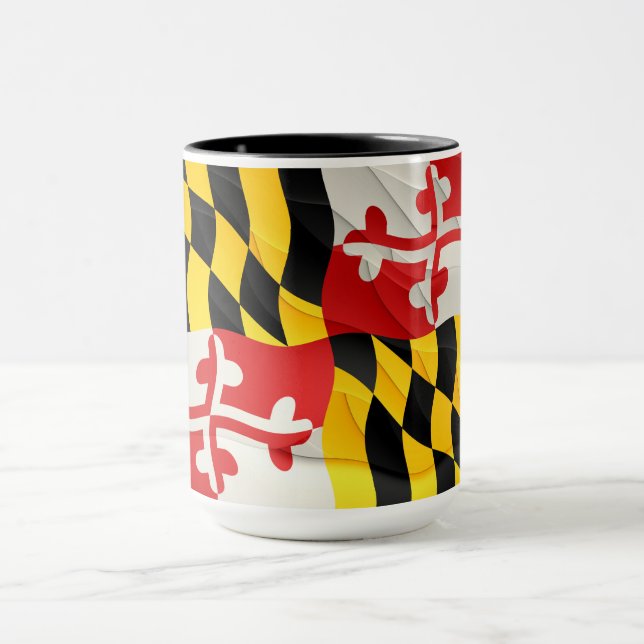 Caneca Bandeira do estado de Maryland - Mug de café com D (Centro)