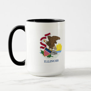 Caneca Bandeira do Estado do Illinois