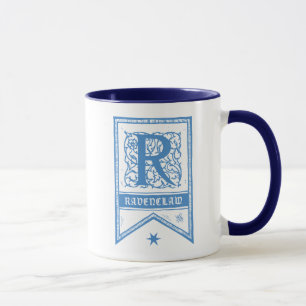 Caneca Bandeira do monograma de Harry Potter   Ravenclaw
