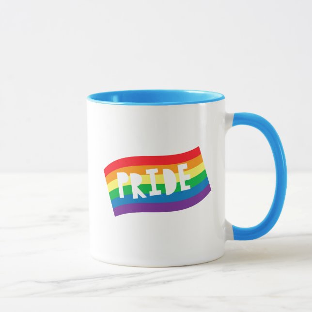 Caneca Bandeira do Orgulho Arco-íris (Direita)