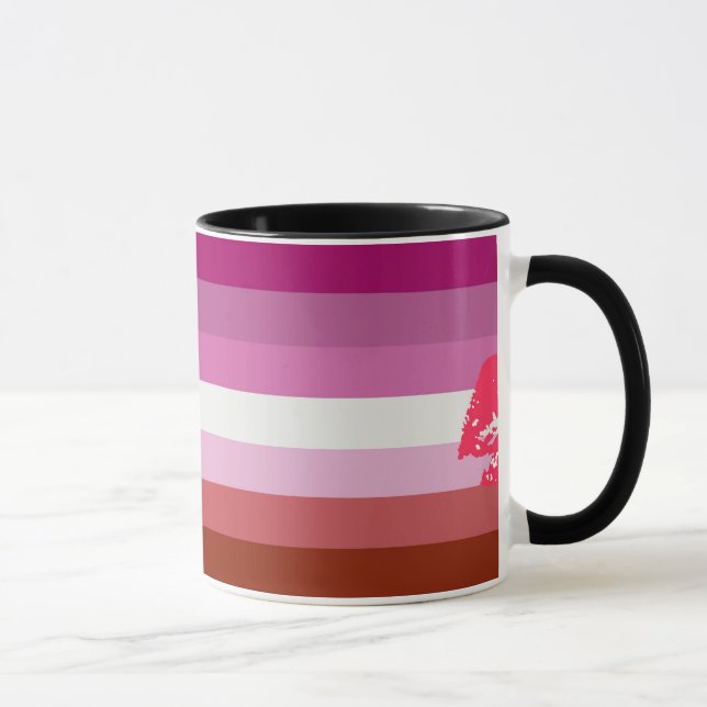 Caneca Bandeira do Orgulho Lésbico Batom (Direita)