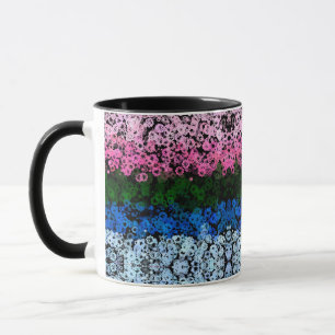 Caneca Bandeira do Orgulho Omniromântico Floral Fofo e Gr