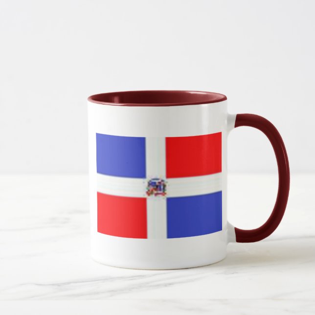 Caneca Bandeira dominiquense, bandeira dominiquense (Direita)