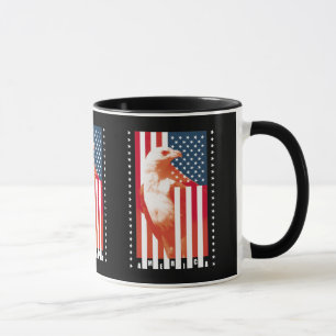Caneca Bandeira e águia dos Estados Unidos da América