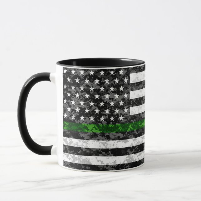 Caneca Bandeira fina da Linha Verde de Camo (Esquerda)