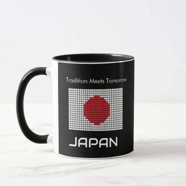 Caneca Bandeira ixelada do Japão (Esquerda)