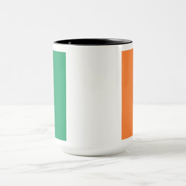 Caneca Bandeira Nacional da Irlanda, padrão irlandês, Est (Centro)
