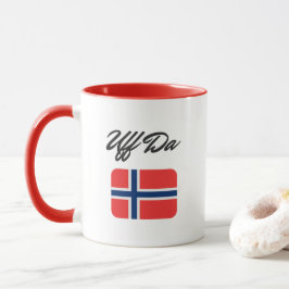 Caneca Bandeira Norueguesa Uff Da