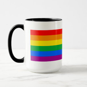 Caneca Bandeira Orgulho gay tradicional Mug de café