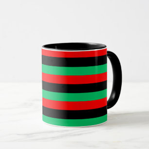 Caneca Bandeira Pan-Africana - Greve Negra Negra Vermelha