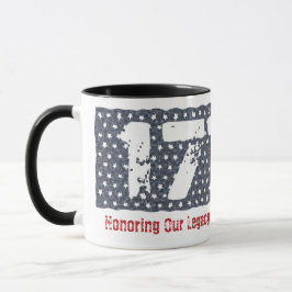 Caneca Bandeira Patriótica 1776 Distorcida