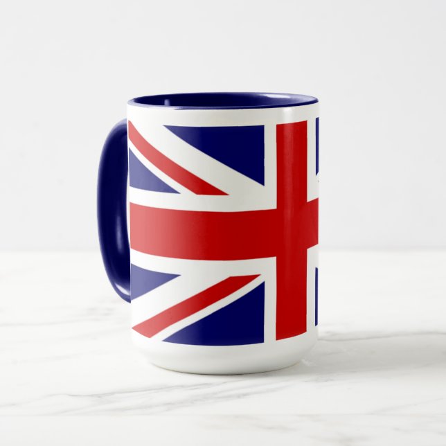 Caneca Bandeira Union Jack do Reino Unido (Frente Esquerda)