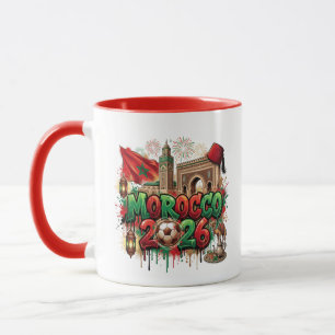 Caneca Bandeira Vintage Marroquina Marroquina Africana