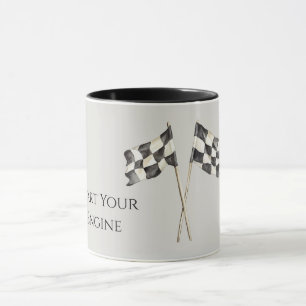 Caneca Bandeiras de Carros de Corrida