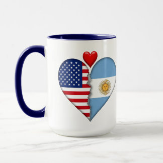 Caneca Bandeiras do Coração da Argentina Patrimônio Hispâ