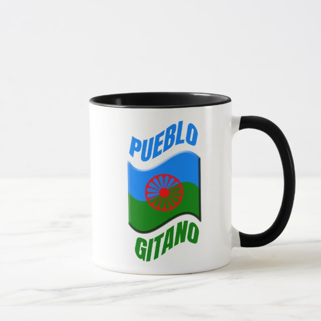 Caneca Bandera gitana. Taza original personalizada.  (Direita)