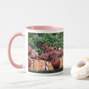Caneca Bando De Flamingos Rosa