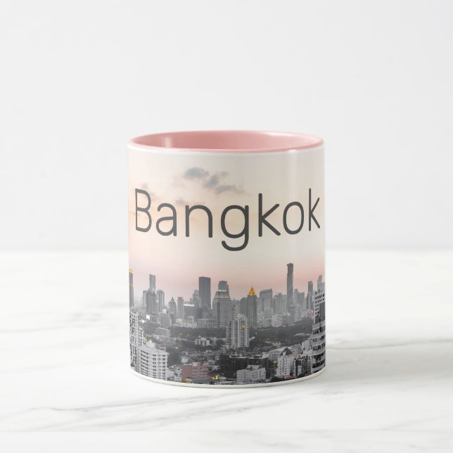 Caneca Bangkok Skyline Sunset Panorama BKK Tailândia (Centro)
