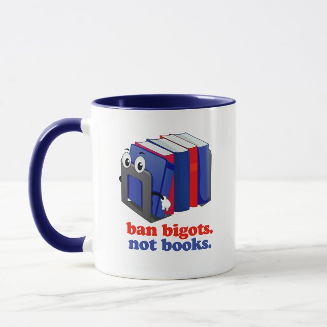Caneca Banir Bigots Não Livros (Esquerda)